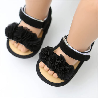 LAFEGEN Infant Baby Girls Summer Sandals Newborn Toddler First Walker Crib Dress Shoes