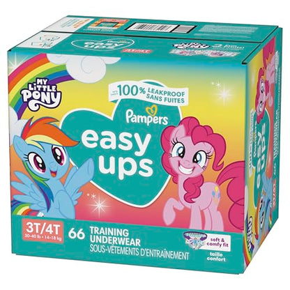 Pampers Training Pants - Easy Ups Girls & Boys - Size 5T-6T, 84 Count, Easy Pull Up & Down Design, My Little Pony Potty Underwear (Packaging May Vary)