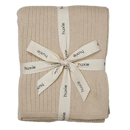 Knitted Organic Cotton Baby Blanket- Swaddle Blanket, 30" x 40" Soft Receiving Blanket for Newborn (Mochachino)