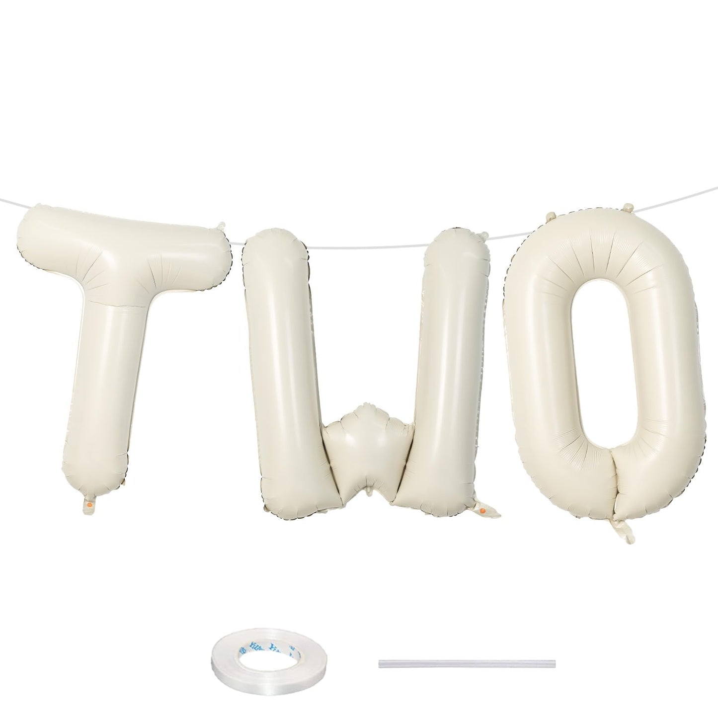 40 Inch Beige OH BABY Balloon for Baby Shower, Large Cream White Oh Baby Balloons Letters with Ribbon, Neutral Ivory Alphabet Oh Baby Balloon Banner Sign for Gender Reveal Backdrop Party Decorations