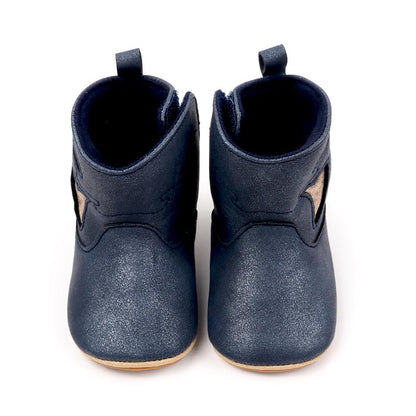Kuner Baby Cowboy Boots Western Boots Toddler Cowboy Bootie Soft Sole Non-Slip Crib Shoes for Infant Boys Girls0-18 Months