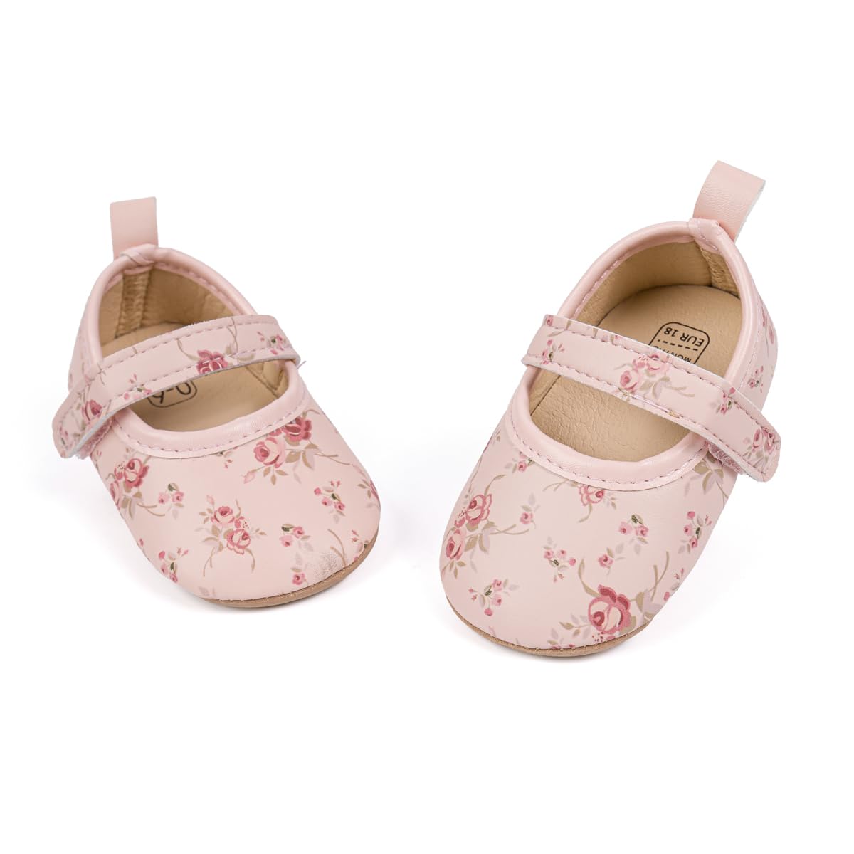 Meckior Infant Baby Girls Boys Handmade Princess Flats Toddler First Walkers Soft PU Leather Non-Slip Crib Wedding Dress Shoes