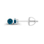 14K Gold Plated 925 Sterling Silver Hypoallergenic 3mm Round Genuine Birthstone Solitaire Screwback Stud Earrings