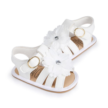 HsdsBebe Baby Girls Sandals Bohemia Flower Bow Soft Sole Toddler First Walkers Beach Summer Shoes