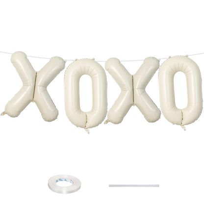 40 Inch Beige OH BABY Balloon for Baby Shower, Large Cream White Oh Baby Balloons Letters with Ribbon, Neutral Ivory Alphabet Oh Baby Balloon Banner Sign for Gender Reveal Backdrop Party Decorations