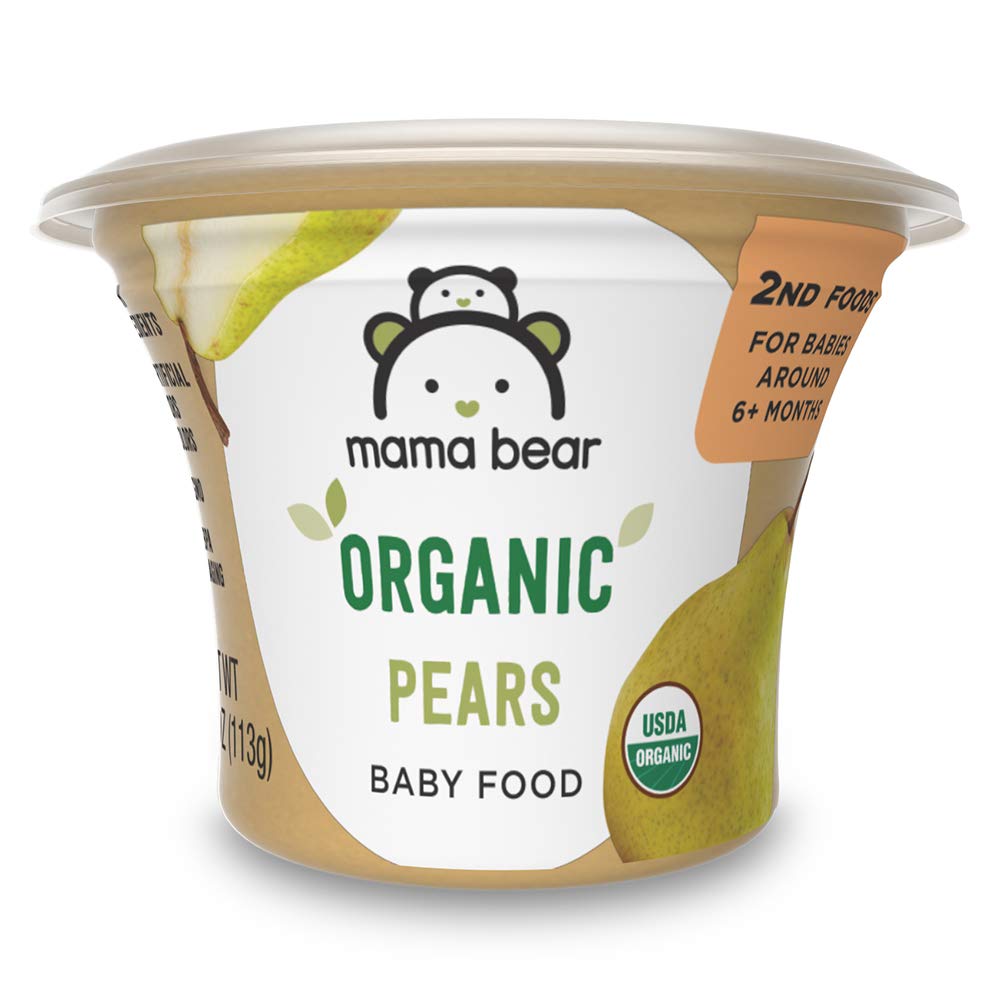 Amazon Brand - Mama Bear Organic Baby Food, Fruit Variety Pack, Apples, Apple Berry Blend, Bananas, Pears, vegetarian, 4 ounce (Pack of 12)