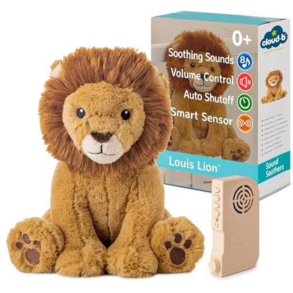 Cloud b Sound Machine with White Noise Soothing Sounds | Cuddly Stuffed Animal & Nomadic Nightlight | Record Parent Voice | Adjustable Settings & Auto-Shutoff | LoveLight™ Buddies - Drake The Dragon™