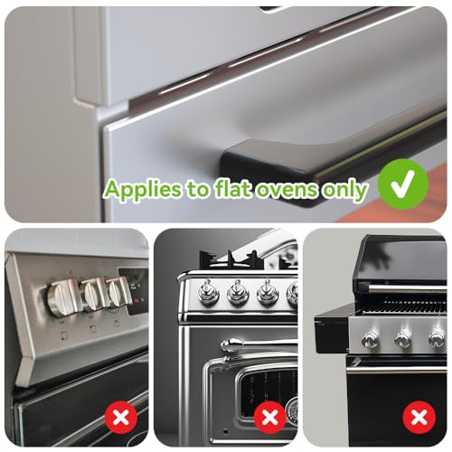 SAFELON 1 Pcs Baby Safety Oven Door Lock, Double Button Oven Lock for Kitchen Safety (Black)