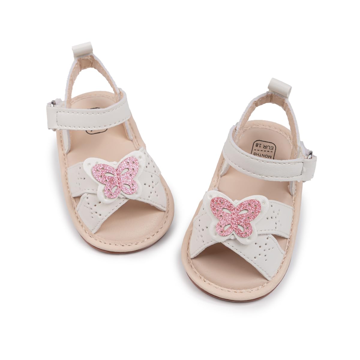 Oamico Baby Girl Sandals Infant Soft Anti-Slip Rubber Sole Casual Beach Sandals Newborn Bowknot Outdoor First Walker Summer Shoes for Baby Girls Flat Sandal