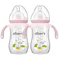Baby Bottles, Weighted Straw Toddler Milk Bottles with Non-Slip Handle, Size + Variable Fast Flow, 12+ Months, BPA-Free, Blue/1Pack/9oz