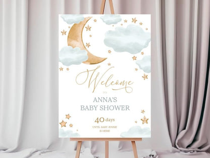 Baby Shower Sign, Pink Floral Welcome Sign, Girl Baby Shower, 12''W x 18''L, Plastic, Full Size