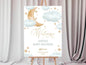 Baby Shower Sign, Pink Floral Welcome Sign, Girl Baby Shower, 12''W x 18''L, Plastic, Full Size