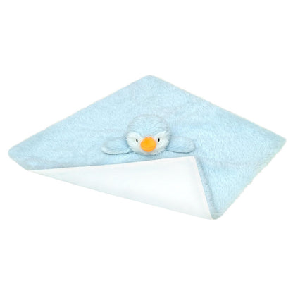 Baby Gray Penguin Soft Stuffed Animal Security Blanket, Plush Penguin Character Lovey Blanket, Baby Shower/Nursery Gift, Newborn Infant Toddler Snuggle Blankie for Girls Boys, 14 Inches