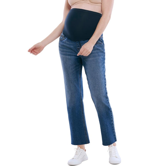 Motherhood Maternity Women's Secret Fit Over The Belly Slim Straight Leg Pregnancy Jeans