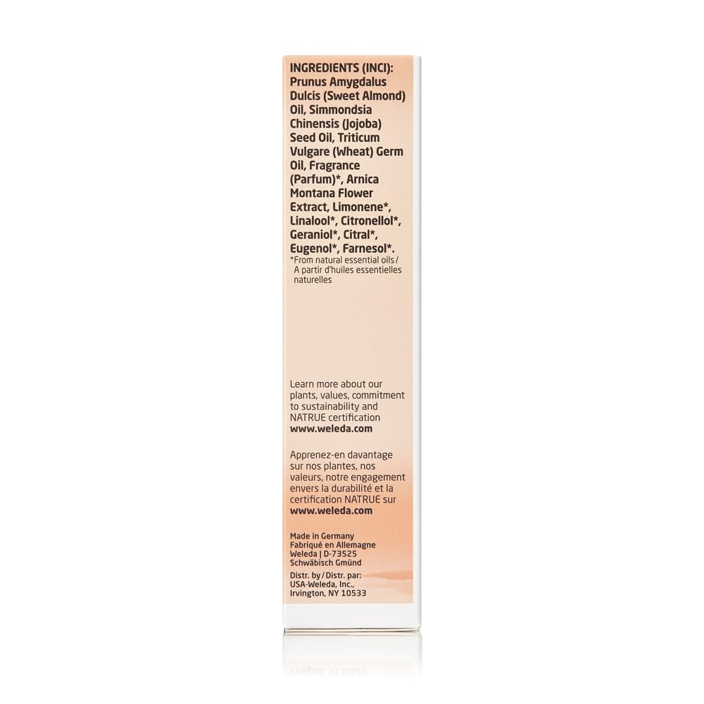 Weleda Stretch Mark Pregnancy Massage Oil, 3.4 Fluid Ounce, Plant Rich Oil with Vitamin E, Sweet Almond, Jojoba and Arnica Oils