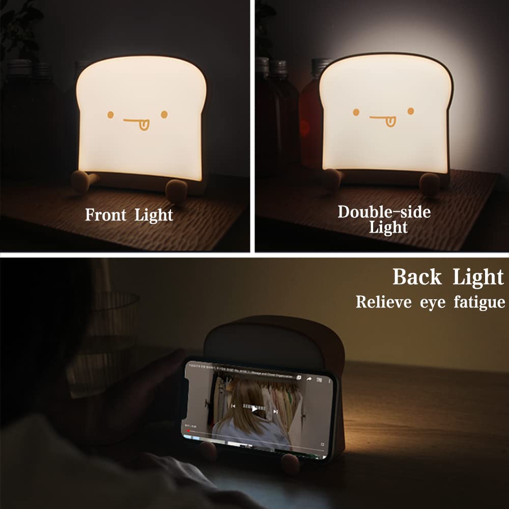 Cute Dinosaur Night Light, Brightness Adjustable Baby Bedside Night Lamp USB Recharging, Nursery Room Decor Kids Toddlers Night Light, Dinosaur Gifts for Birthday, Christmas, Green