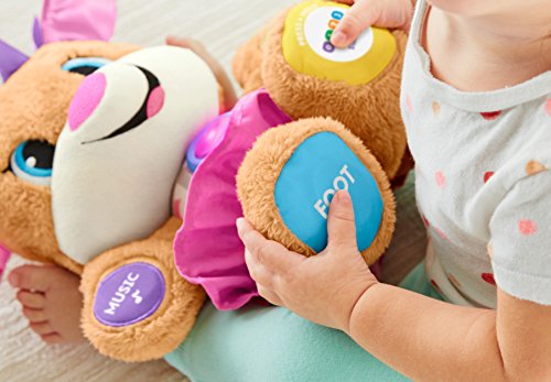 Fisher-Price Baby & Toddler Toy Laugh & Learn Smart Stages Puppy Musical Plush with Lights & Phrases for Infants Ages 6+ Months