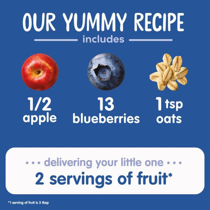 Happy Baby Organic Baby Food, Apples, Blueberries & Oats, 4 Oz