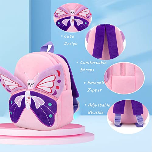 Toddler Backpack for Boys and Girls, Cute Soft Plush Animal Cartoon Mini Backpack Little For Kids 2-6 Years (Cows)