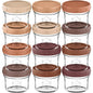 KeaBabies 4pk 8oz & 4pk 4oz Glass Baby Food Containers with Lids - Leak-Proof,Microwavable Small Glass Jars,Baby Purees & Toddler Snack Storage Containers,BPA-Free,Dishwasher & Freezer Safe(Musk Dusk)