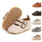 Meckior Infant Baby Girls Soft Sole Bowknot Princess Wedding Dress Mary Jane Flats Prewalker Newborn Light Baby Sneaker Shoes