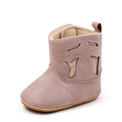 Kuner Baby Cowboy Boots Western Boots Toddler Cowboy Bootie Soft Sole Non-Slip Crib Shoes for Infant Boys Girls0-18 Months