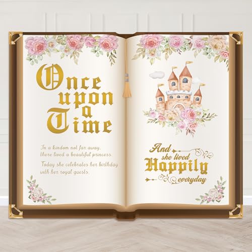 Custom Girl Birthday Backdrop Banner – Princess Fairy Tale Party Decor, Personalized Premium Photo Booth Background for Birthdays, Baby Showers – Durable, Reusable, Easy to Hang (5x7ft)