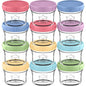 KeaBabies 4pk 8oz & 4pk 4oz Glass Baby Food Containers with Lids - Leak-Proof,Microwavable Small Glass Jars,Baby Purees & Toddler Snack Storage Containers,BPA-Free,Dishwasher & Freezer Safe(Musk Dusk)