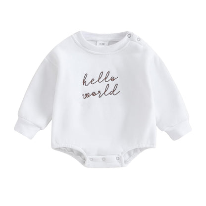 VISGOGO Newborn Infant Baby Boy Girls Oversized Romper Little Dude Sweater Onesie Coming Home Outfit Neutral Clothes