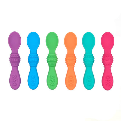 Elk and Friends Silicone Baby Spoons | First Stage Infant Toddler Spoon | Baby Led Weaning Stage | Dishwasher Safe