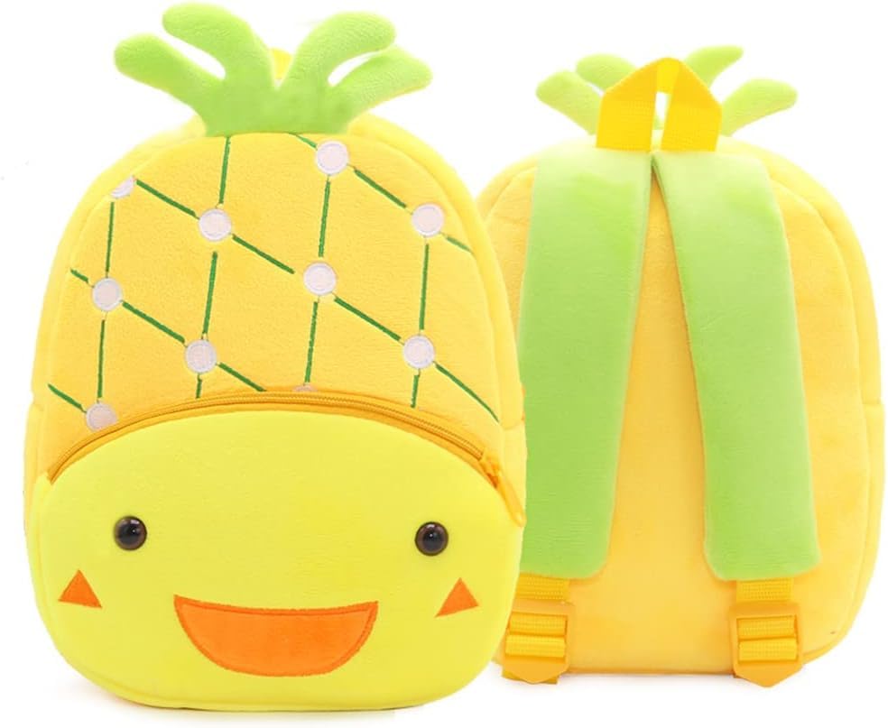 Ladyzone Toddler Backpack Zoo Animals Backpacks Cute Plush Bag Cartoon 10" Preschool Book Bag For 2+ Years Girls Boys