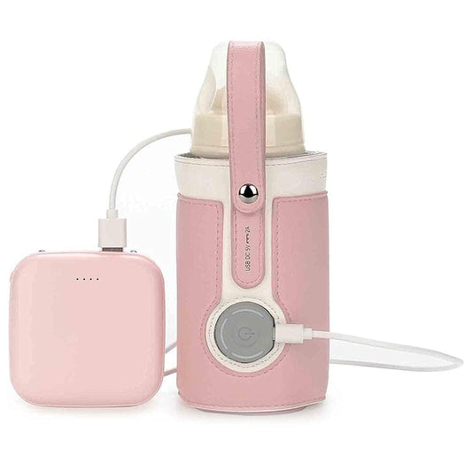 Bottle Warmer Bag 3 Temperature Adjustable Portable Baby Bottle Warmer for Connecting to Mobile Power