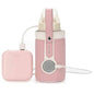 Bottle Warmer Bag 3 Temperature Adjustable Portable Baby Bottle Warmer for Connecting to Mobile Power
