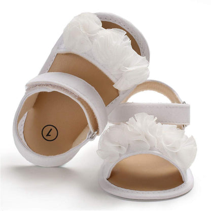 LAFEGEN Infant Baby Girls Summer Sandals Newborn Toddler First Walker Crib Dress Shoes