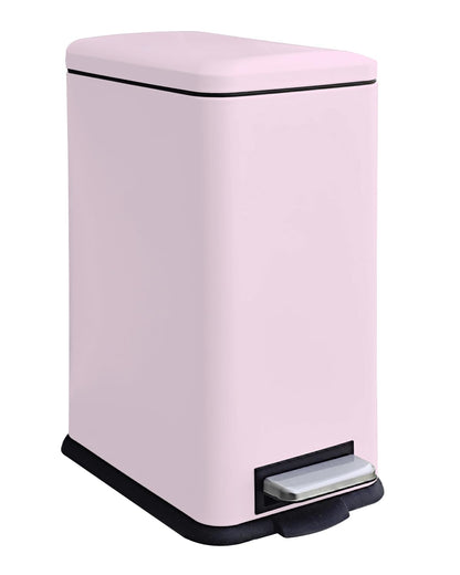 Diaper Pail, Baby Diaper Trash Can with Removal Inner Liner, Childproof Lock, Stainless Steel Garbage Pail with lid, Soft Close, Odor Control Diaper Disposal Bin, 4 Gallon Pink Diaper Can