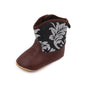 Kuner Baby Cowboy Boots Western Boots Toddler Cowboy Bootie Soft Sole Non-Slip Crib Shoes for Infant Boys Girls0-18 Months