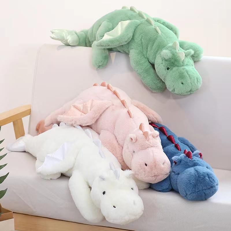 43.3Inches 7Lbs Blue Weighted Dragon Stuffed Animal, Large Blue Weighted Dragon Plush Toy for Kids and Adults(2025 Update Version)