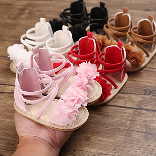 COSANKIM Baby Girl Sandals Rubber Sole Summer Outdoor Infant First Walker Crib Dress Shoes Baby Sandals