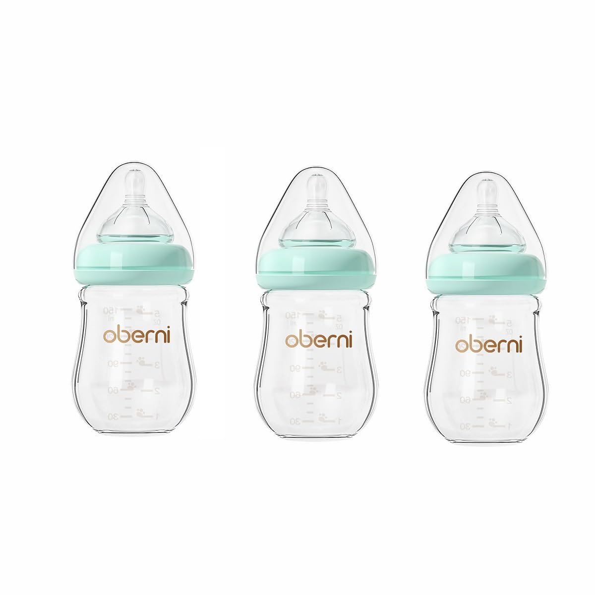 Glass Baby Bottles,Anti Colic Breastfeeding Bottle with Natural Response Nipple Size S,Wide Neck Slow Flow Baby Bottle for Baby,Newborn,Preemie 0-3 0-6 Month,BPA Free (Pink, 1 Pack, 5 Ounce)