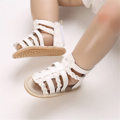 LAFEGEN Baby Boys Girls Summer Sandals 2 Straps Anti Slip Soft Sole Beach Infant Shoes Toddler First Walker Newborn Crib Shoes(3-18Months)