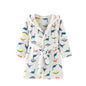 Toddlers Kids Hooded Robe Boys Girls Soft Flannel Bathrobes Pajamas Plush Robe
