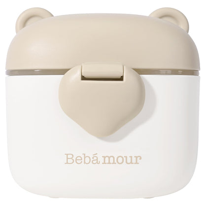 Bebamour Baby Formula Dispenser On The Go, Formula Container to Go, Formula Holder for Travel, Candy Fruit Snack Storage Container with Scoop and Leveller (Black)