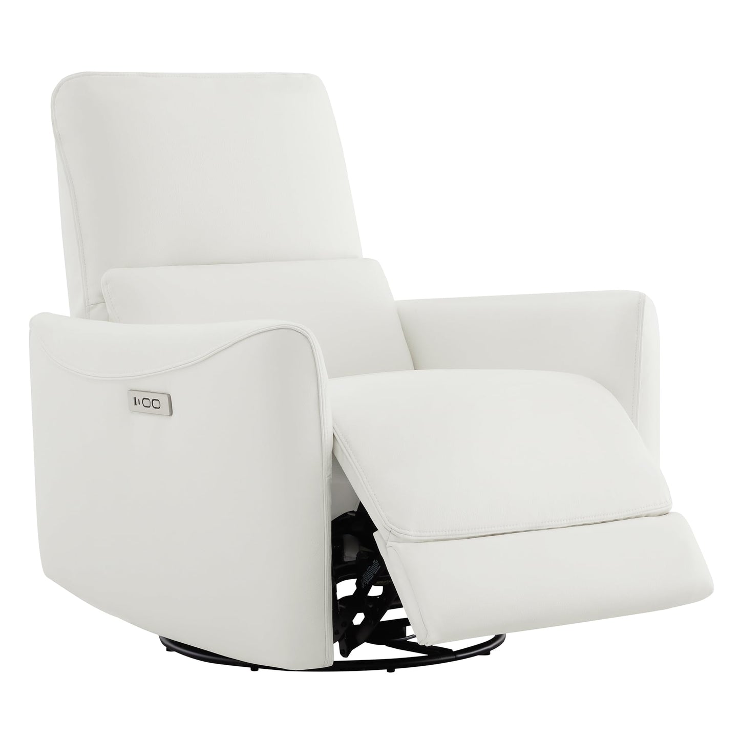 CHITA Power Recliner Chair Swivel Glider, FSC Certified Upholstered Living Room Nursery Reclining Sofa Chair with Lumbar Support, Linen
