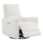 CHITA Power Recliner Chair Swivel Glider, FSC Certified Upholstered Living Room Nursery Reclining Sofa Chair with Lumbar Support, Linen