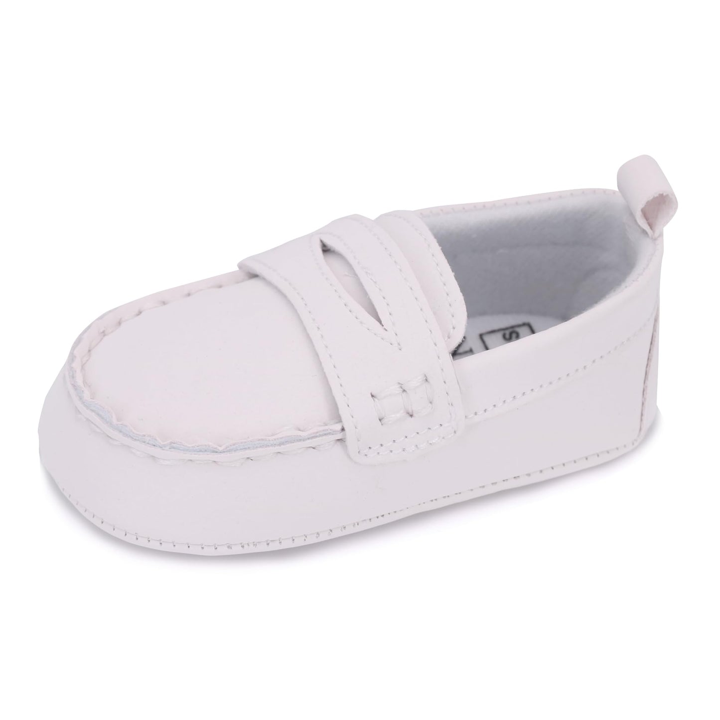 LONSOEN Baby Girls Boys Loafers Prewalker Dress Crib Shoes