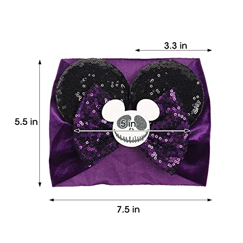 JIAHANG Baby Leopard Bows Turban Knotted Head Wraps, Hair Bows Headbands Stretchy Hair bands for Infant Toddlers Girls (pink leopard)
