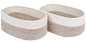 CubesLand Off White Small Storage Baskets for Shelves, Closet Organization Storage Bins Empty Gift Basket Baby Nursery Woven Baskets for Organizing, Rectangular Clothes Closet Shelves Baskets 3 Packs