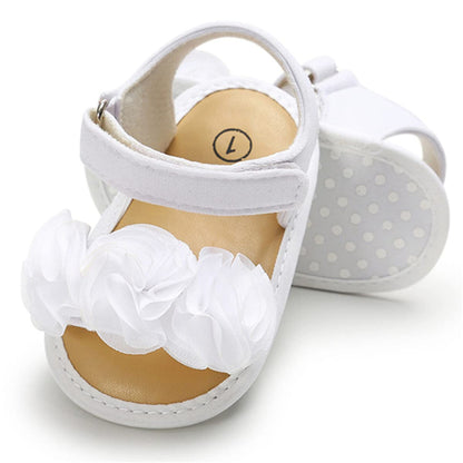 LAFEGEN Infant Baby Girls Summer Sandals Newborn Toddler First Walker Crib Dress Shoes