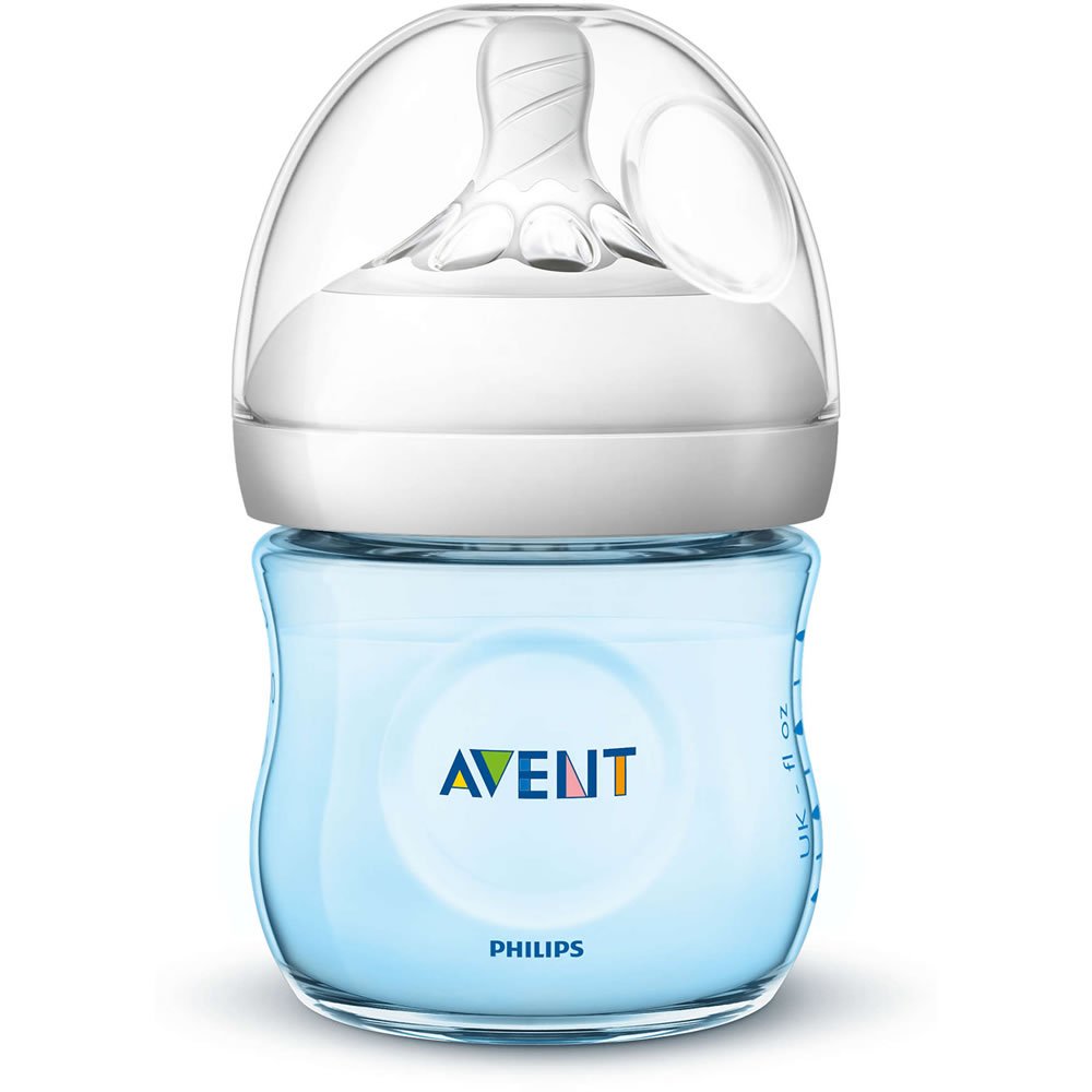 Philips AVENT Natural Baby Bottle, SCF010/37, Clear, 4 Ounce (Pack of 3)