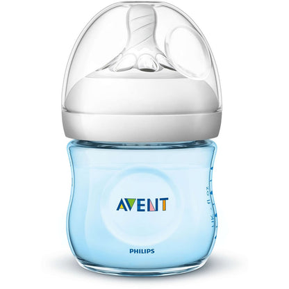 Philips AVENT Natural Baby Bottle, SCF010/37, Clear, 4 Ounce (Pack of 3)